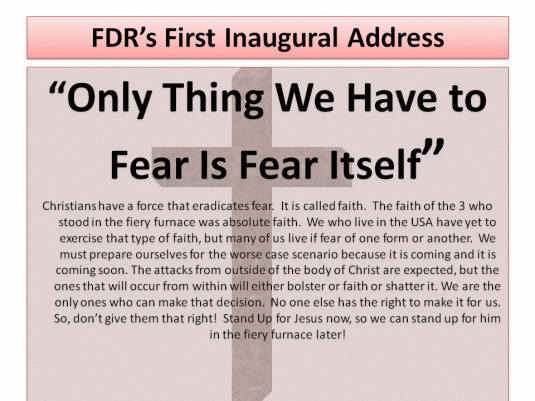 FDR’s First Inaugural Address