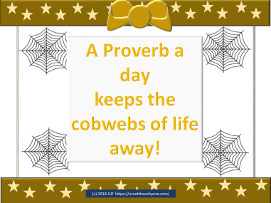 APROVERB PER DAY KEEPS THE COBWEBS AWAY