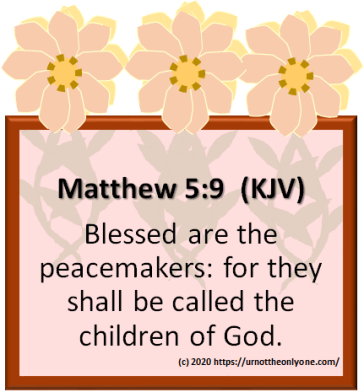 blessed are the peace makers